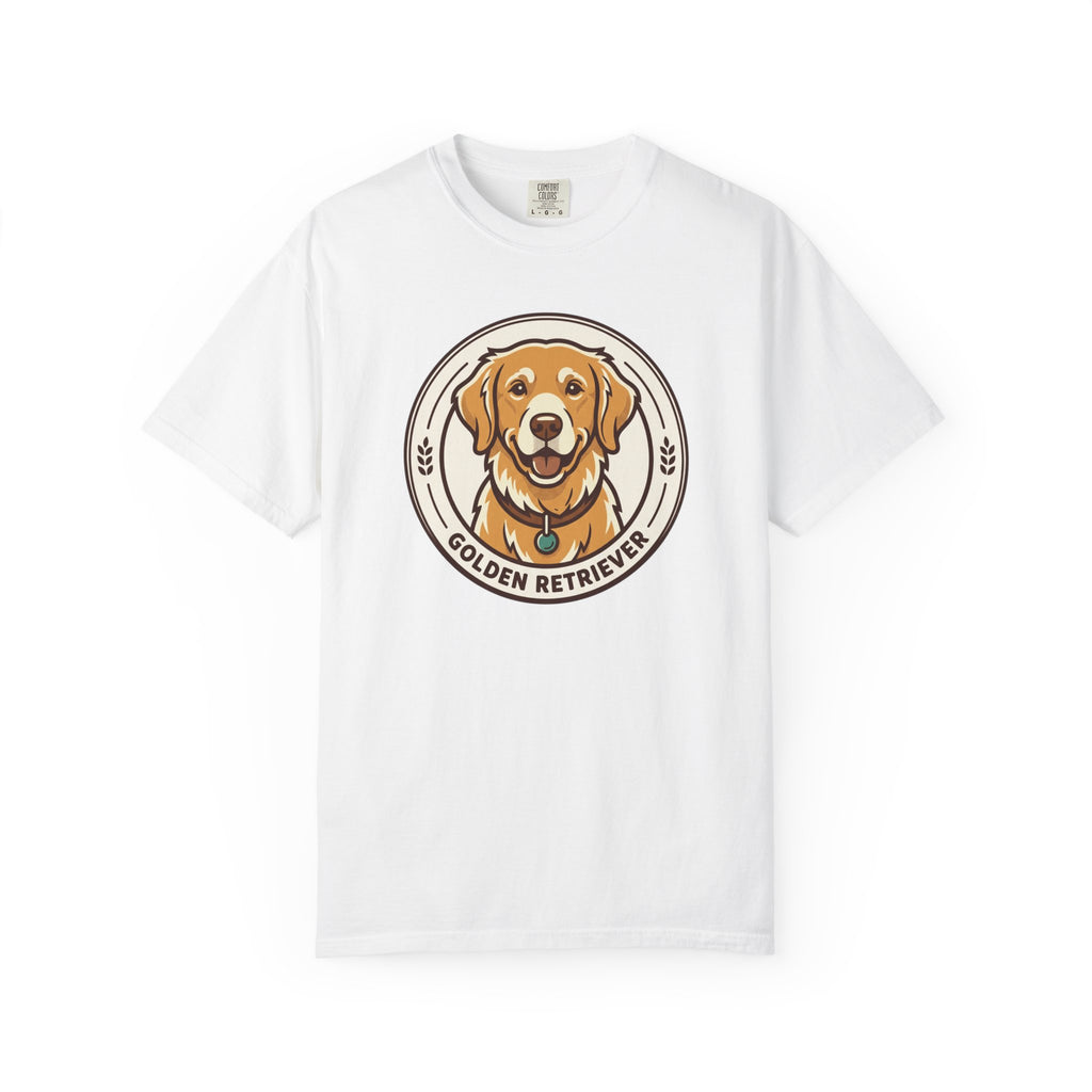 Golden Retriever Dog T-Shirt - Retro Pet Portrait Tee