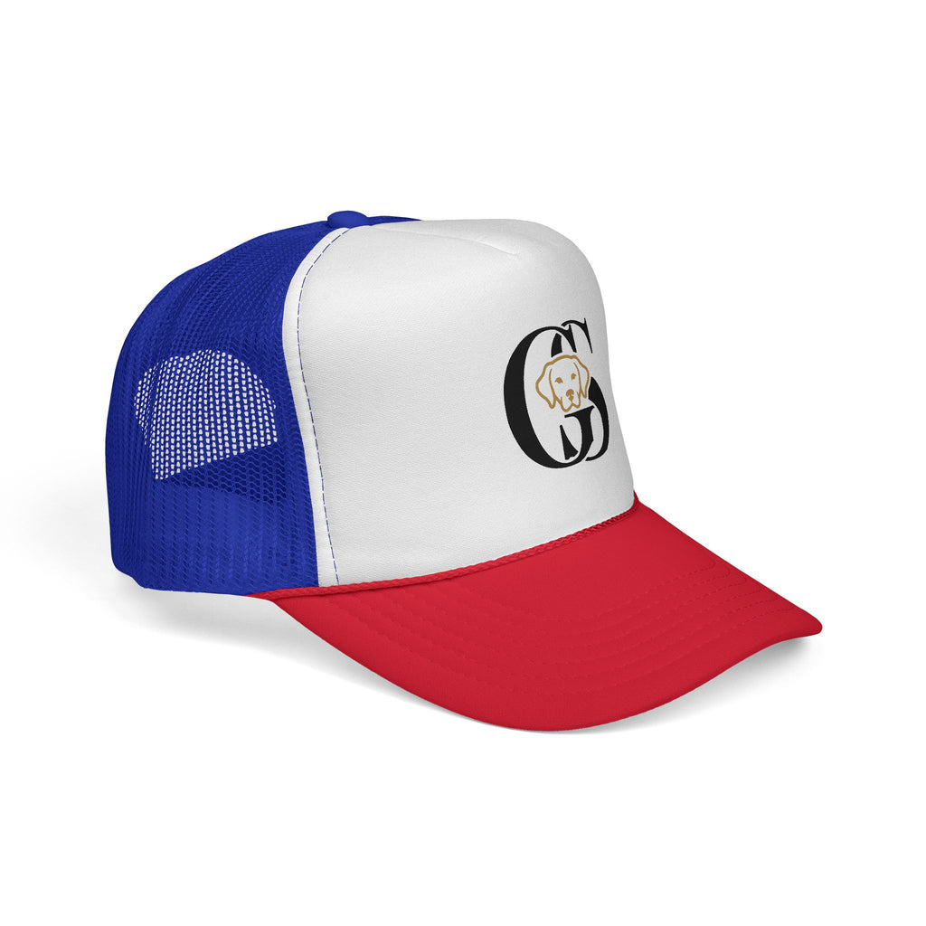 Dog Monogram Trucker Cap — Personalized Pet Initial Hat