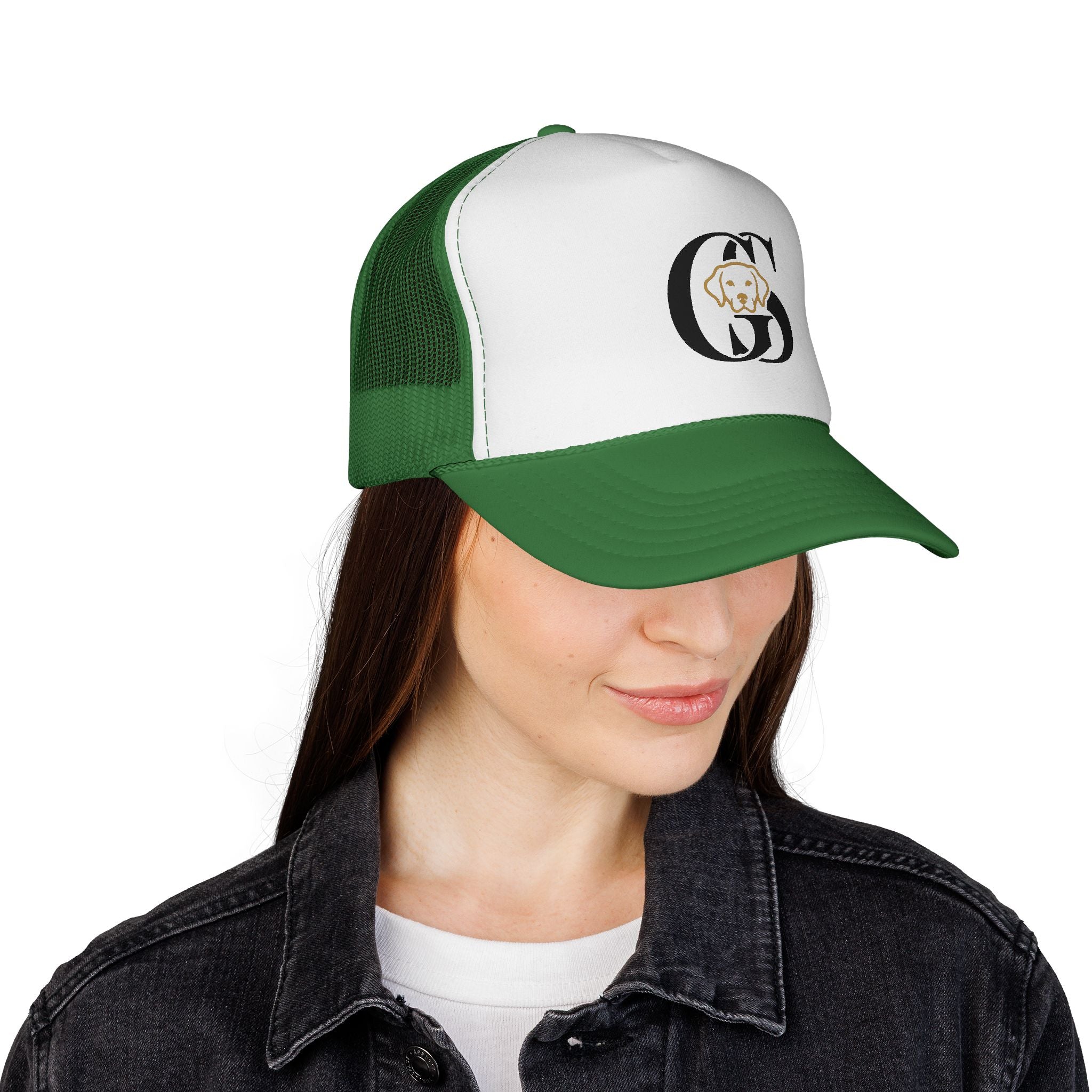 Dog Monogram Trucker Cap — Personalized Pet Initial Hat