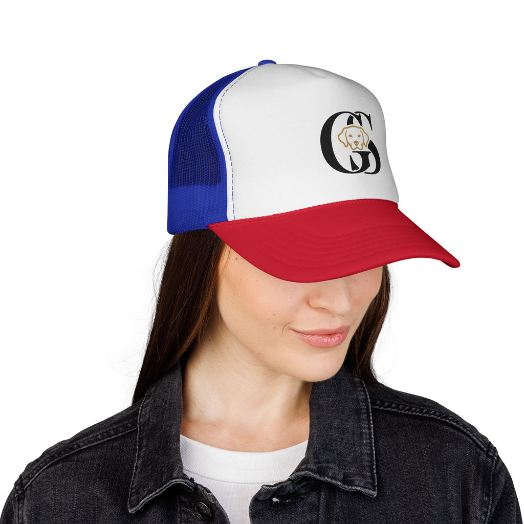 Dog Monogram Trucker Cap — Personalized Pet Initial Hat