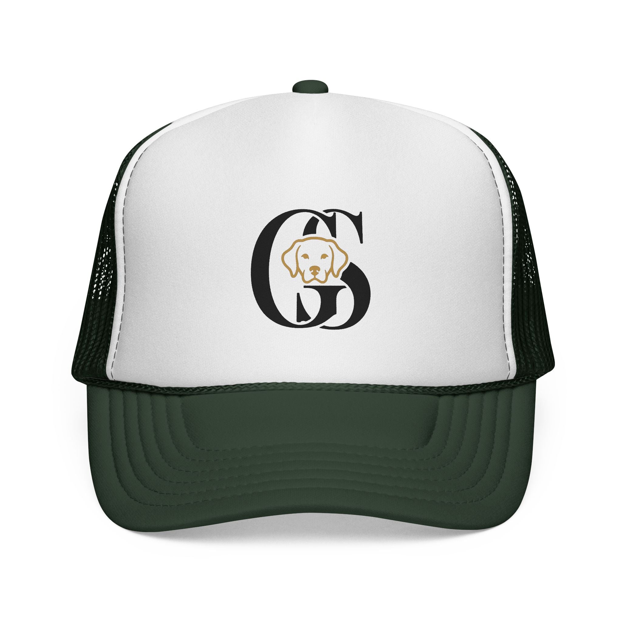 Dog Monogram Trucker Cap — Personalized Pet Initial Hat