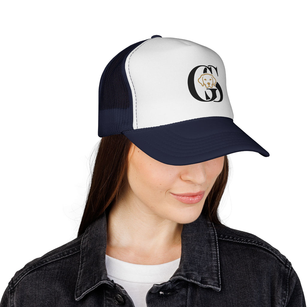 Dog Monogram Trucker Cap — Personalized Pet Initial Hat