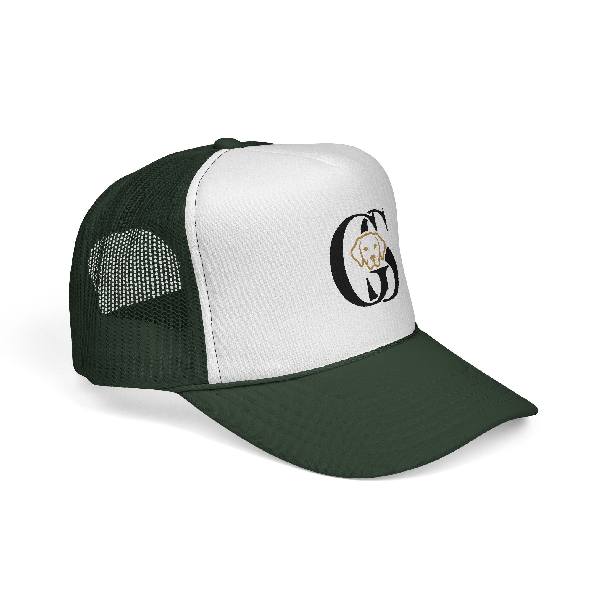 Dog Monogram Trucker Cap — Personalized Pet Initial Hat
