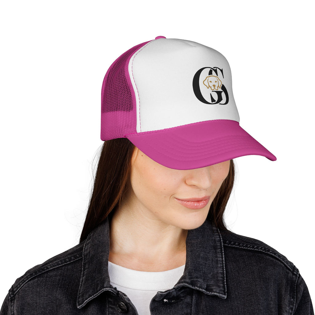 Dog Monogram Trucker Cap — Personalized Pet Initial Hat