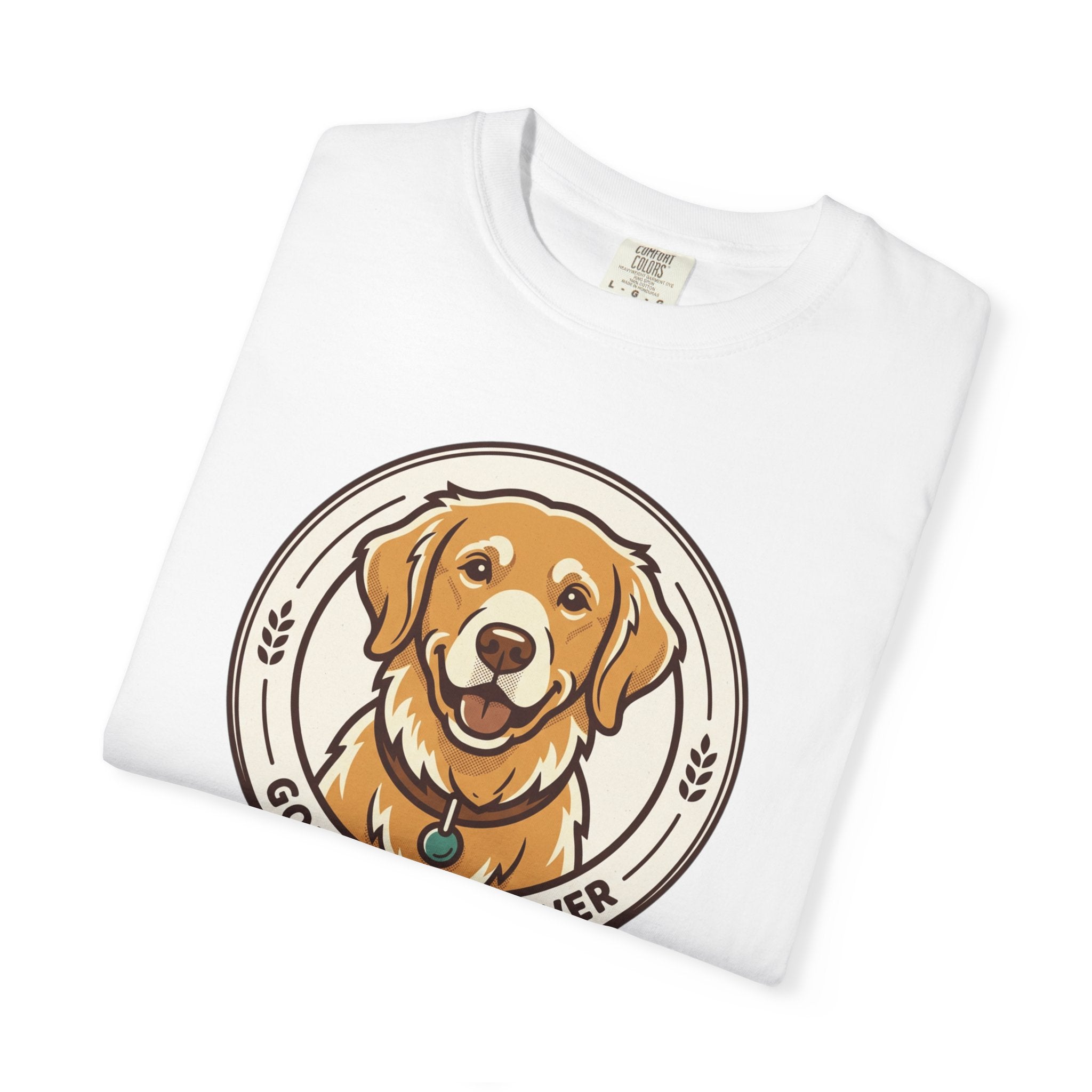 Golden Retriever Dog T-Shirt — Cute Retro Pet Portrait Tee