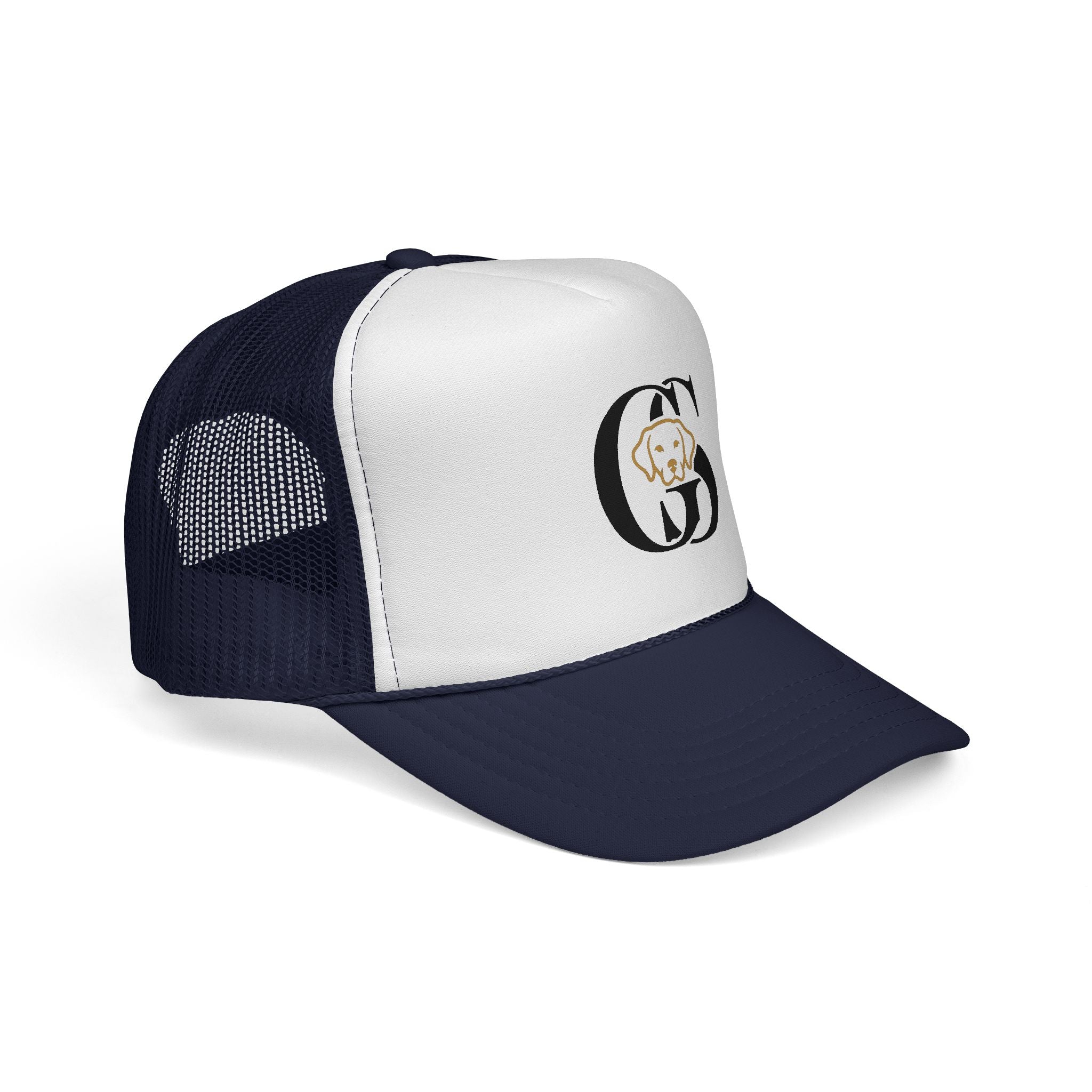 Dog Monogram Trucker Cap — Personalized Pet Initial Hat