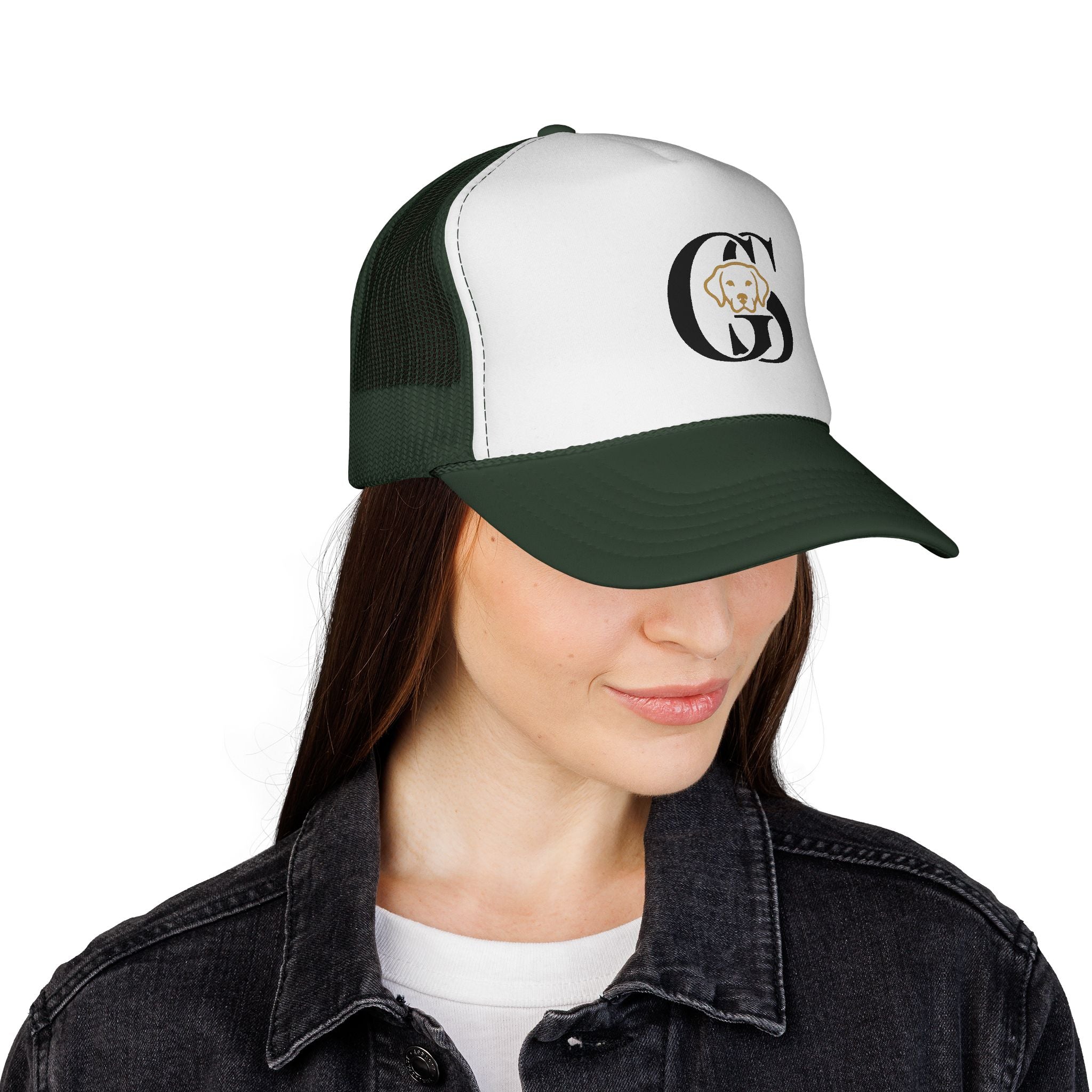 Dog Monogram Trucker Cap — Personalized Pet Initial Hat