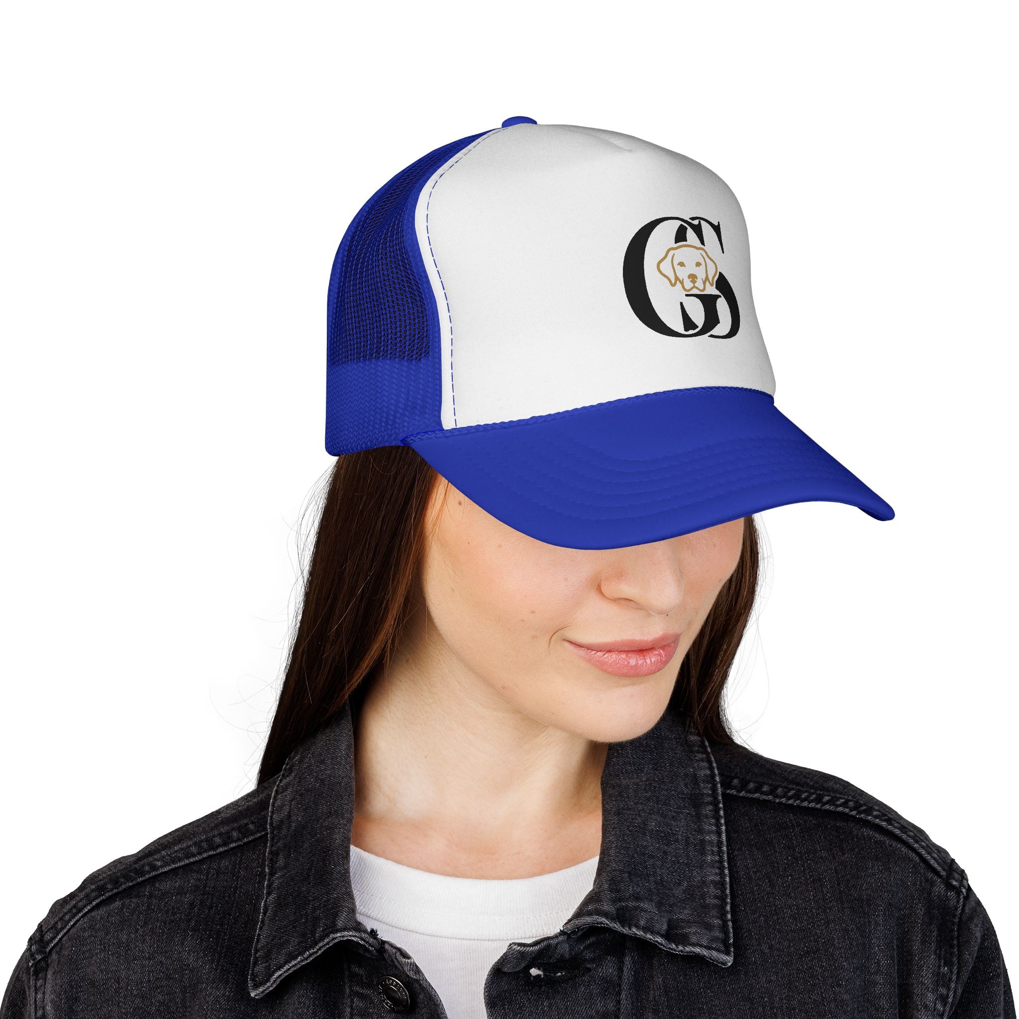 Dog Monogram Trucker Cap — Personalized Pet Initial Hat